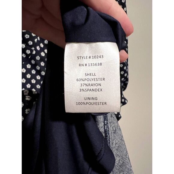 NWT Hutch Jenessa Polka Dot Mini Dress Mod Floral Navy Women's Size 6 - Picture 13 of 13